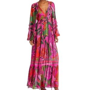 Farm Rio, Cool Leopards Maxi Dress, Size XS